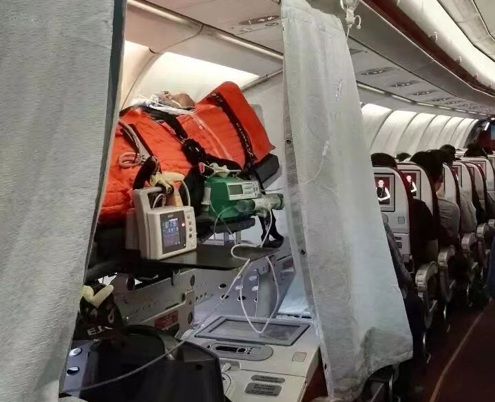 天门市跨国医疗包机、航空担架